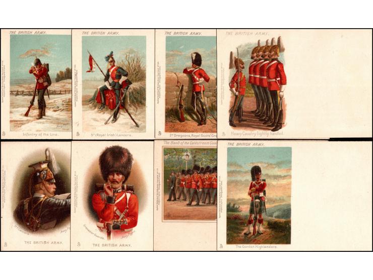 Great Britain, 1901 lot of 16 different Early Military Art postcards. unused  in new condition