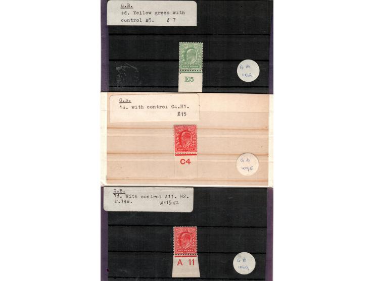 Great Britain Lot: King Edward VII stamps, ranging from 1/2 penny to 1 shilling, complete set, mostly mint and hinged. Variat