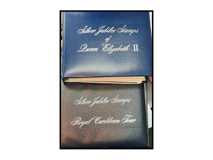 Queen Elizabeth II Two stamp albums: 

Queen Elizabeth II Silver Jubilee 1952-1977: Contains stunning stamps in mint conditio
