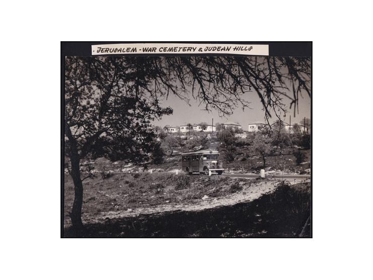 1940-1950. A group of 15 photographic landscapes places kibbutzim and cities. Includes Rachel's Tomb, Haifa, Ein Harod, Tel A