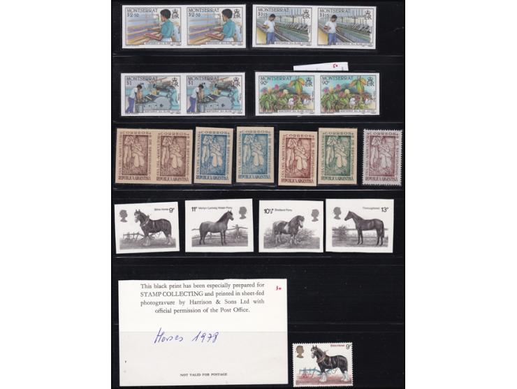 Lot of 9 diff sets of Plants: Flowers &amp; trees.
1.  Horss G/B 1978. This black print been especially prepared for STAMP CO