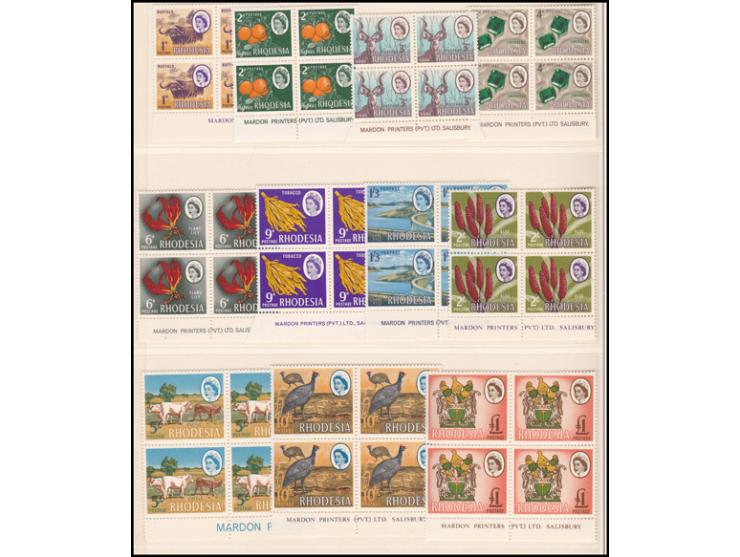 Collection of South African countries 1955-1975. Rhodesia, Southern Rhodesia &amp;  Rhodesia &amp; Nyasaland. The collection 